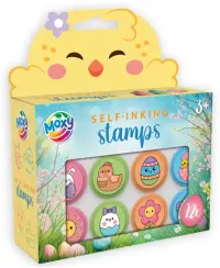 Savaime sudrėkinami antspaudukai MOXY Velykos, 12 vnt.
