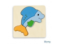 Dėlionė medinė Delfinas, 14 cm