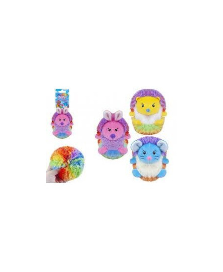 Minkšti gyvūnėliai kamuoliukai Puffle pets Rainbow, 12 cm