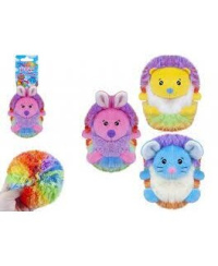 Minkšti gyvūnėliai kamuoliukai Puffle pets Rainbow, 12 cm