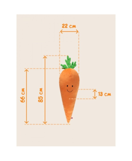 Minkštas žaislas pagalvė FANCY Morka, 85 cm