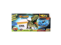 Dinozaurų lenktyninė trasa šviečianti tamsoje su mašinėlėmis