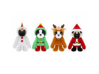 Minkšti žaislai šuo mopsas Kalėdos 30cm