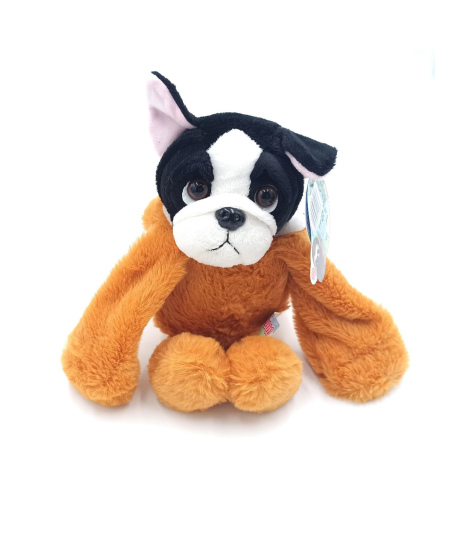 Minkštas žaislas šuo mopsas Kalėdos, 30 cm