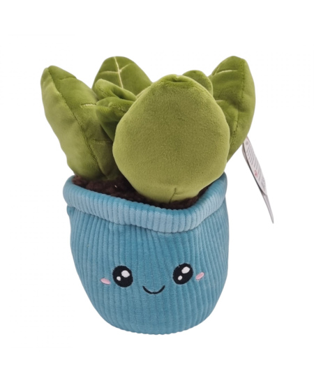 Minkšta pliušinė gėlė vazone, 20 cm