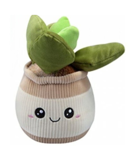 Minkšta pliušinė gėlė vazone, 20 cm