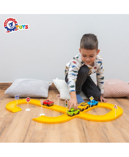 Automobilių trasa su mašinytėmis TECHNOK