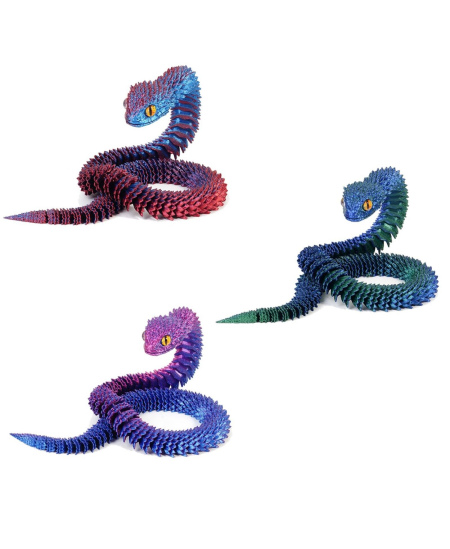 3D spausdinta lanksti gyvatė, 60 cm