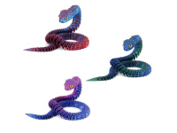 3D spausdinta lanksti gyvatė žaislas 60 cm