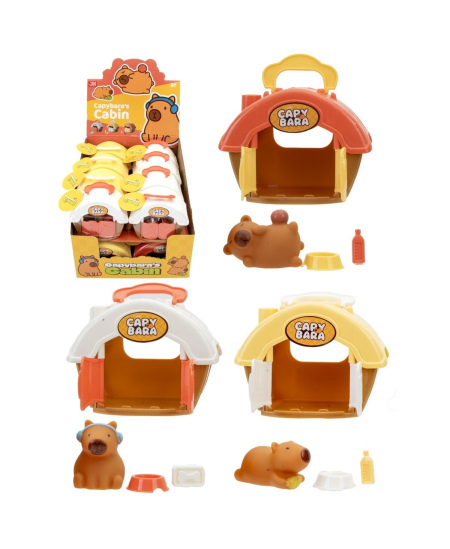 Minkšta kapibara namelyje su priedais, 11 cm