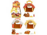 Minkšta kapibara namelyje su priedais, 11 cm