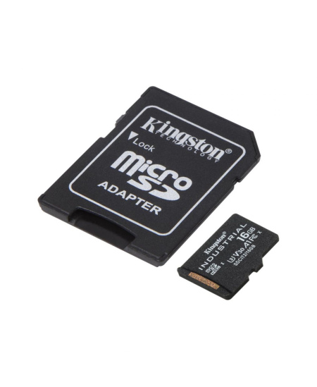 Kingston | UHS-I | 16 GB | microSDHC/SDXC Industrial Card | Flash memory class Class 10, UHS-I, U3, V30, A1 | SD Adapter