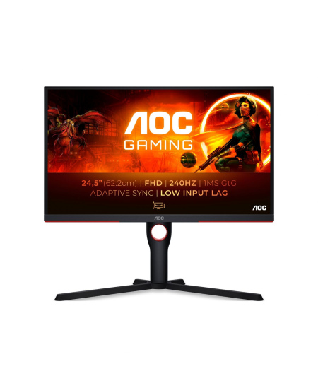 AOC | Monitor | 25G3ZM/BK | 24.5 " | VA | FHD | 16:9 | 240 Hz | 1 ms | 1920 x 1080 | 300 cd/m² | HDMI ports quantity 2 | B