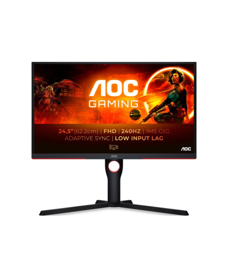 AOC | Monitor | 25G3ZM/BK | 24.5 " | VA | FHD | 16:9 | 240 Hz | 1 ms | 1920 x 1080 | 300 cd/m² | HDMI ports quantity 2 | B