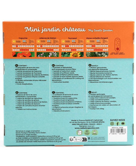 Dekoruojamas miniatiūrinės pilies sodas RADIS ET CAPUCINE