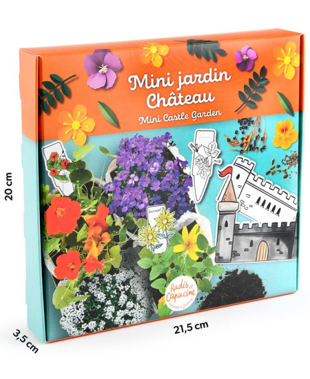Dekoruojamas miniatiūrinės pilies sodas RADIS ET CAPUCINE