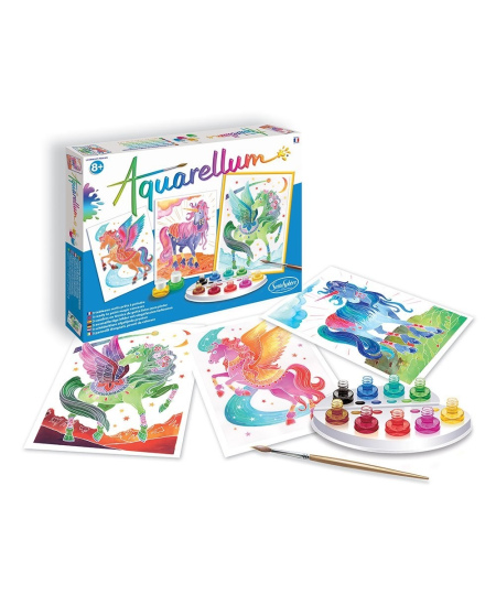Akvarelės rinkinys SentoSphere „Vienaragiai ir pegasai”