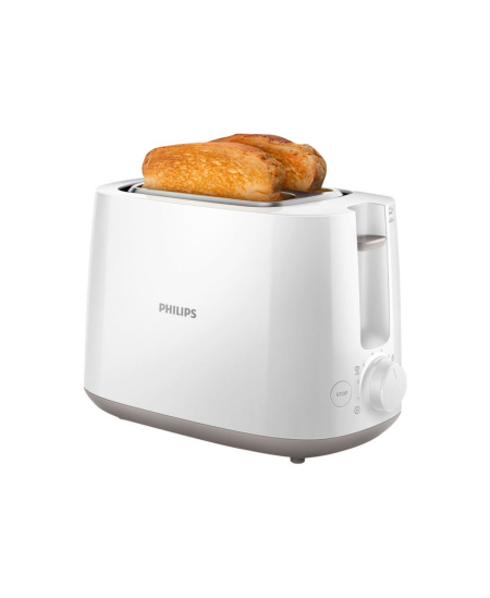 Philips Toaster HD2581/00 Daily Collection Power  760-900 W, Number of slots 2, Housing material Plastic, White