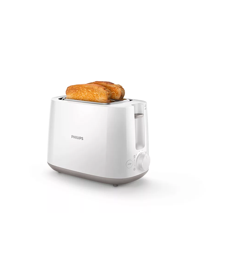 Philips Toaster HD2581/00 Daily Collection Power  760-900 W, Number of slots 2, Housing material Plastic, White