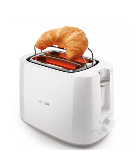 Philips Toaster HD2581/00 Daily Collection Power  760-900 W, Number of slots 2, Housing material Plastic, White