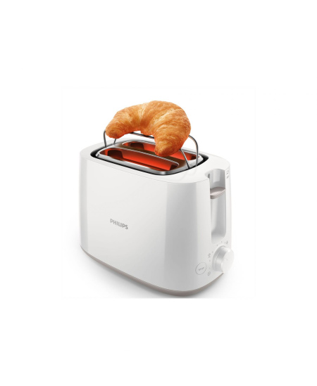 Philips Toaster HD2581/00 Daily Collection Power  760-900 W, Number of slots 2, Housing material Plastic, White