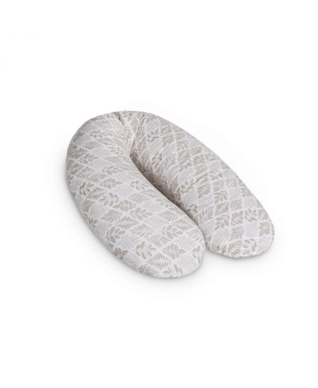 CebaBaby maitinimo pagalvė dżersej multi lapeliai rudi W-880-000-746