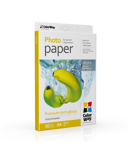 ColorWay Photo Paper, 50 sheets | 255 g/m² | A4 | Premium Semi-Glossy