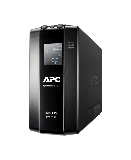 Schneider Electric APC Back-UPS Pro, Tower, 6x IEC C13 outlets, AVR, LCD, user-replaceable battery | BR900MI | 900 VA | 540 W | 