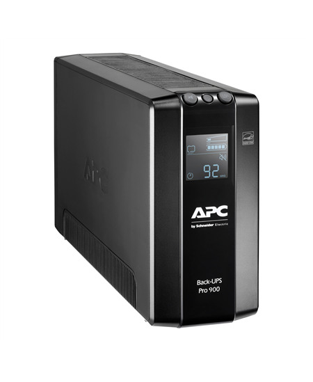 Schneider Electric APC Back-UPS Pro, Tower, 6x IEC C13 outlets, AVR, LCD, user-replaceable battery | BR900MI | 900 VA | 540 W | 