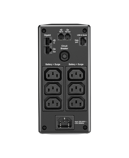 Schneider Electric APC Back-UPS Pro, Tower, 6x IEC C13 outlets, AVR, LCD, user-replaceable battery | BR900MI | 900 VA | 540 W | 