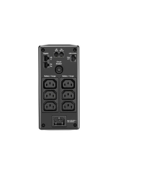 Schneider Electric APC Back-UPS Pro, Tower, 6x IEC C13 outlets, AVR, LCD, user-replaceable battery | BR900MI | 900 VA | 540 W | 