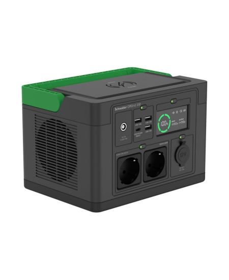 Schneider Electric Schneider OffGrid Portable Power Station 330, 230V, 332Wh Lithium-ion, LCD, 2 CEE 7/3 Schuko outlets, Sinewav