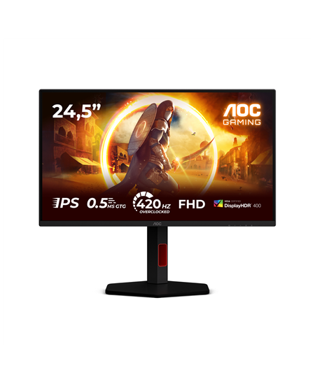 AOC | 25G4KUR | 25 " | Fast IPS | FHD | 16:9 | 420 Hz | 1 ms | 1920 x 1080 pixels | 350 cd/m² | HDMI ports quantity 2 | Bl