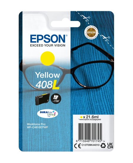 Epson 408L (C13T09K44010) Rašalinė kasetė, Geltona