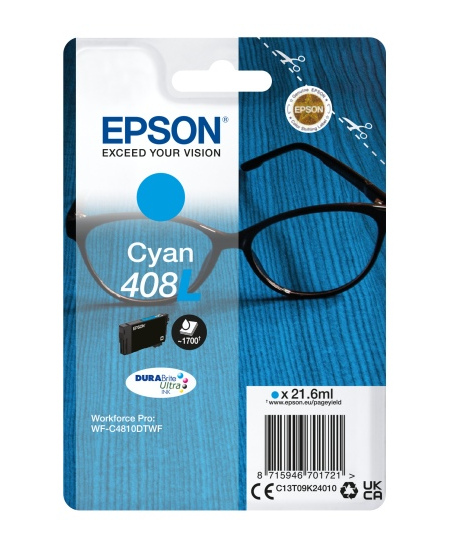 Epson 408L (C13T09K24010) Rašalinė kasetė, Žydra