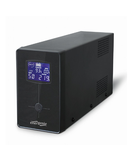 EnerGenie UPS with USB and LCD display, Black | EG-UPS-034 | 1500 VA | 900 W