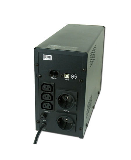 EnerGenie UPS with USB and LCD display, Black | EG-UPS-034 | 1500 VA | 900 W