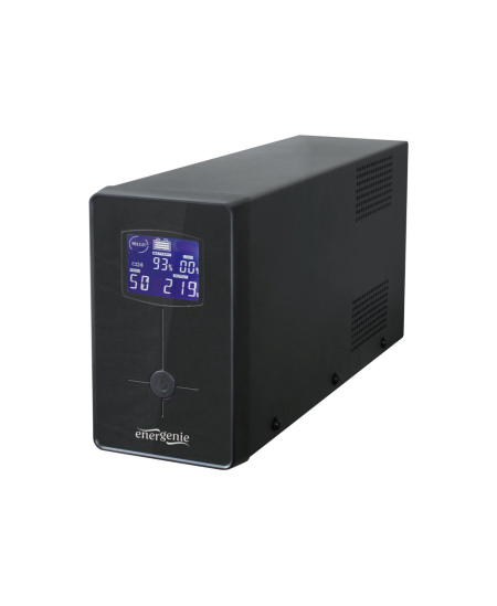 EnerGenie UPS with USB and LCD display, Black | EG-UPS-034 | 1500 VA | 900 W