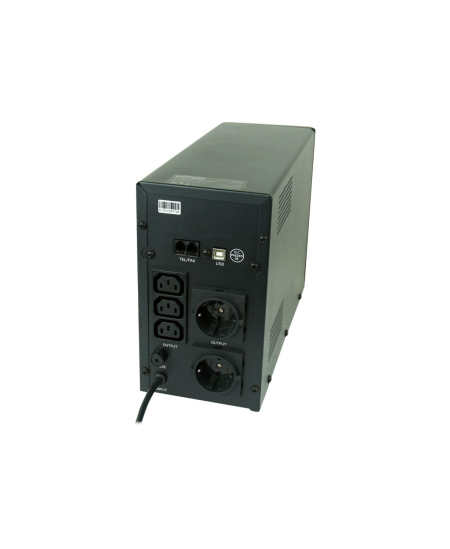 EnerGenie UPS with USB and LCD display, Black | EG-UPS-034 | 1500 VA | 900 W