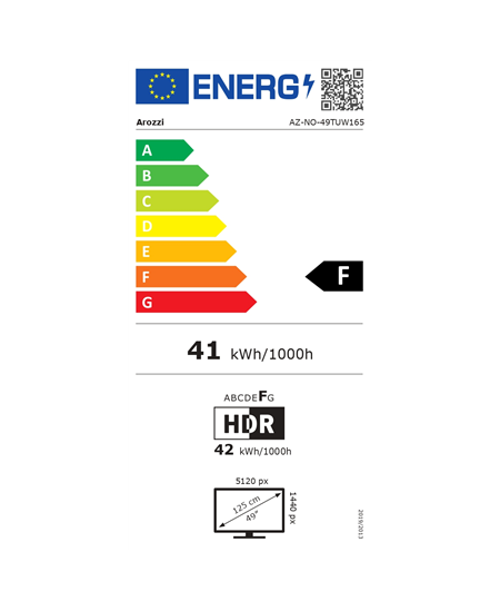 Arozzi Nova | 49 " | VA | 32:9 | 165 Hz | 4 ms | 5120 x 1440 pixels | 350 cd/m² | HDMI ports quantity 2 | Black