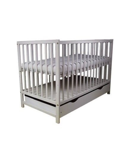 Bobas vaikiška lovytė su stalčiumi MAGDA pilka 120x60