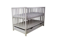 Bobas vaikiška lovytė su stalčiumi MAGDA pilka 120x60