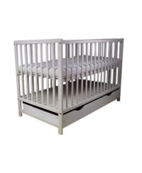 Bobas vaikiška lovytė su stalčiumi MAGDA pilka 120x60