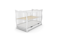 Bobas vaikiška lovytė JULIA balta su stalčiumi 120x60