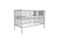 Bobas vaikiška lovytė nuleidžiamas šonas MAGDA pilka 120x60