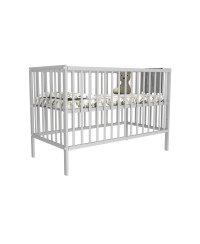 Bobas vaikiška lovytė nuleidžiamas šonas MAGDA pilka 120x60