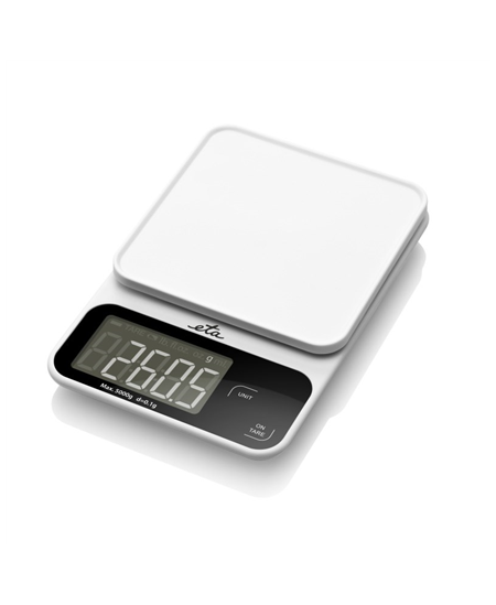 ETA Kitchen Scale | Popi 677090000 | Maximum weight (capacity) 5 kg | Graduation 1 g | Display type LCD | White