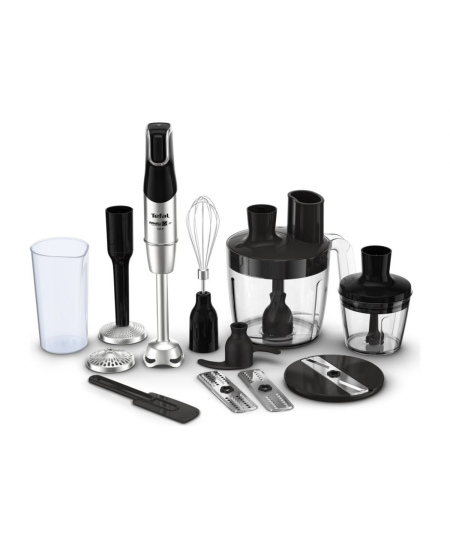 TEFAL Blender Infinity Force Pro 5in1 HB95LD38 Hand Blender, 1200 W, Number of speeds Variable, Black/Stainless steel