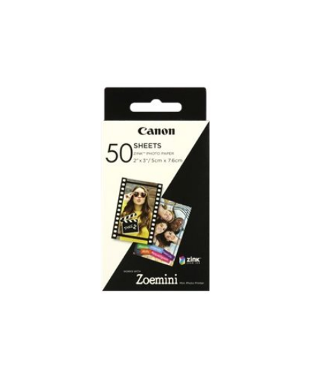 Canon 50 sheets ZP-2030 Photo Paper, White, 5 x 7.6 cm
