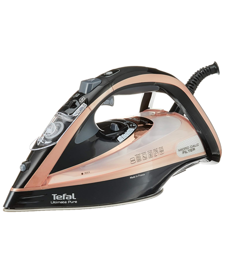 TEFAL | Steam Iron | FV9845 | Steam Iron | 3200 W | Water tank capacity 350 ml | Continuous steam 60 g/min | Black/Rose Gold